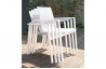 Fauteuil salon de jardin en aluminium DCB Garden blanc MYKONOS