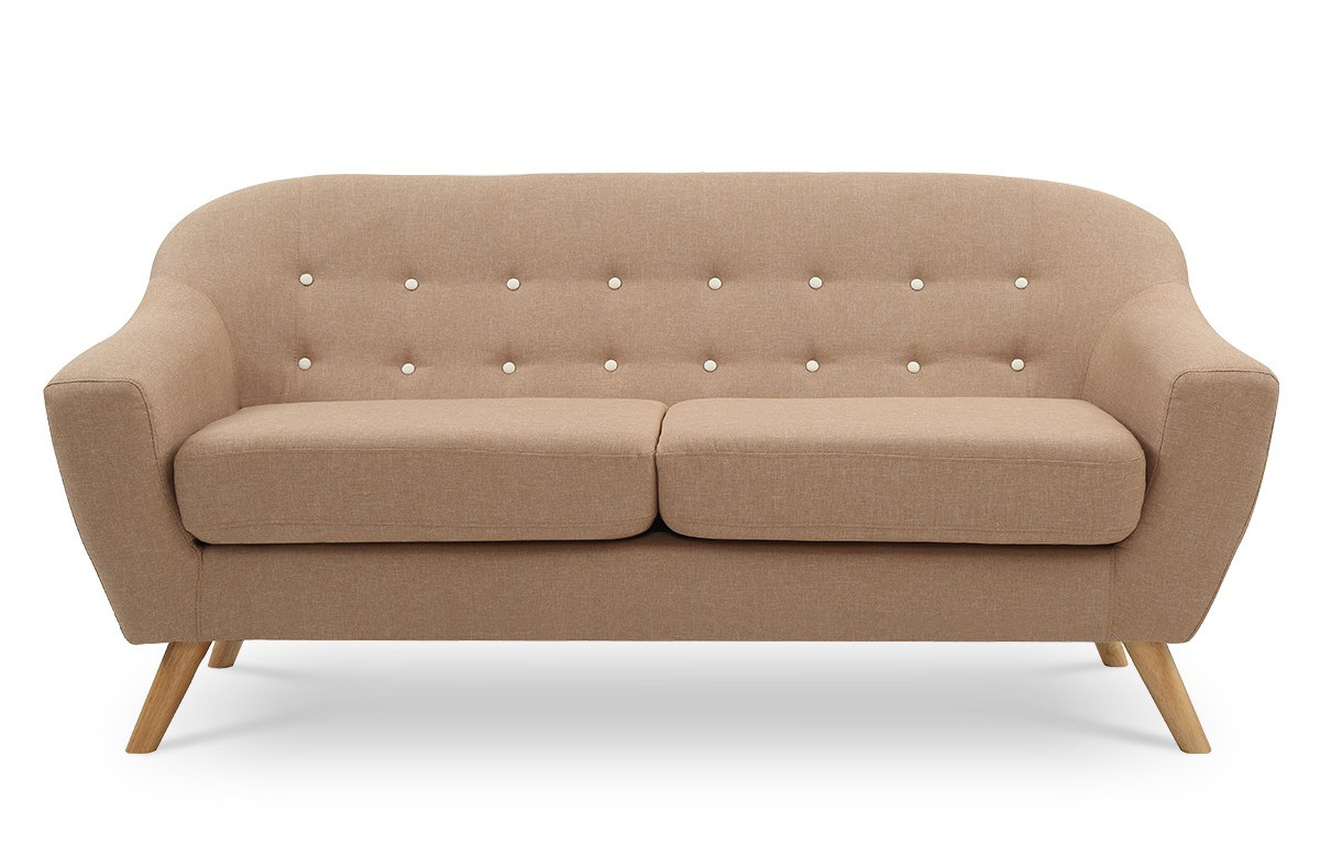 Canapé fixe scandinave 3 places MYLA beige