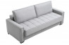 Canapé convertible en tissu 3 places House & Garden gris ICARE