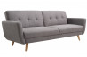 Canapé convertible en tissu 3 places House & Garden gris HANTZ