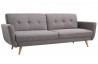 Canapé convertible en tissu 3 places House & Garden gris HANTZ