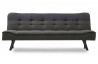 Canapé convertible en lin 3 places House & Garden noir REKJVI