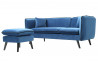 Canapé d'angle modulable DOLLY bleu