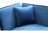 Canapé d'angle modulable DOLLY bleu