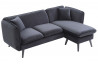 Canapé d'angle modulable DOLLY noir