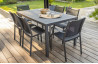 Ensemble table fixe MIAMI 160 cm + 4 chaises et 2 fauteuils