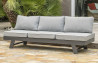 Salon de jardin d'angle en aluminium DCB Garden 5-6 places gris clair NEWYORK