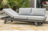 Salon de jardin d'angle en aluminium DCB Garden 5-6 places gris clair NEWYORK