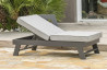 Salon de jardin d'angle en aluminium DCB Garden 5-6 places gris clair NEWYORK