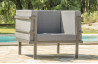 Salon de jardin design bas en aluminium DCB Garden 4 places gris PROPRIANO