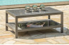 Salon de jardin design bas en aluminium DCB Garden 4 places gris PROPRIANO