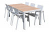 Ensemble table et chaises de jardin en aluminium 6 personnes DCB Garden blanc HELSINKI