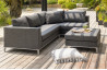 Salon de jardin CASABLANCA en tissu anthracite