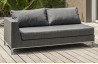 Salon de jardin CASABLANCA en tissu anthracite