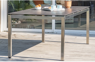 Table de jardin 8 personnes en inox & céramique Paris Garden TORINO