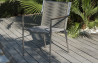 Fauteuil salon de jardin empilable en inox et corde Paris Garden LIVORNO