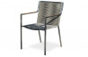 Fauteuil salon de jardin empilable en inox et corde Paris Garden LIVORNO