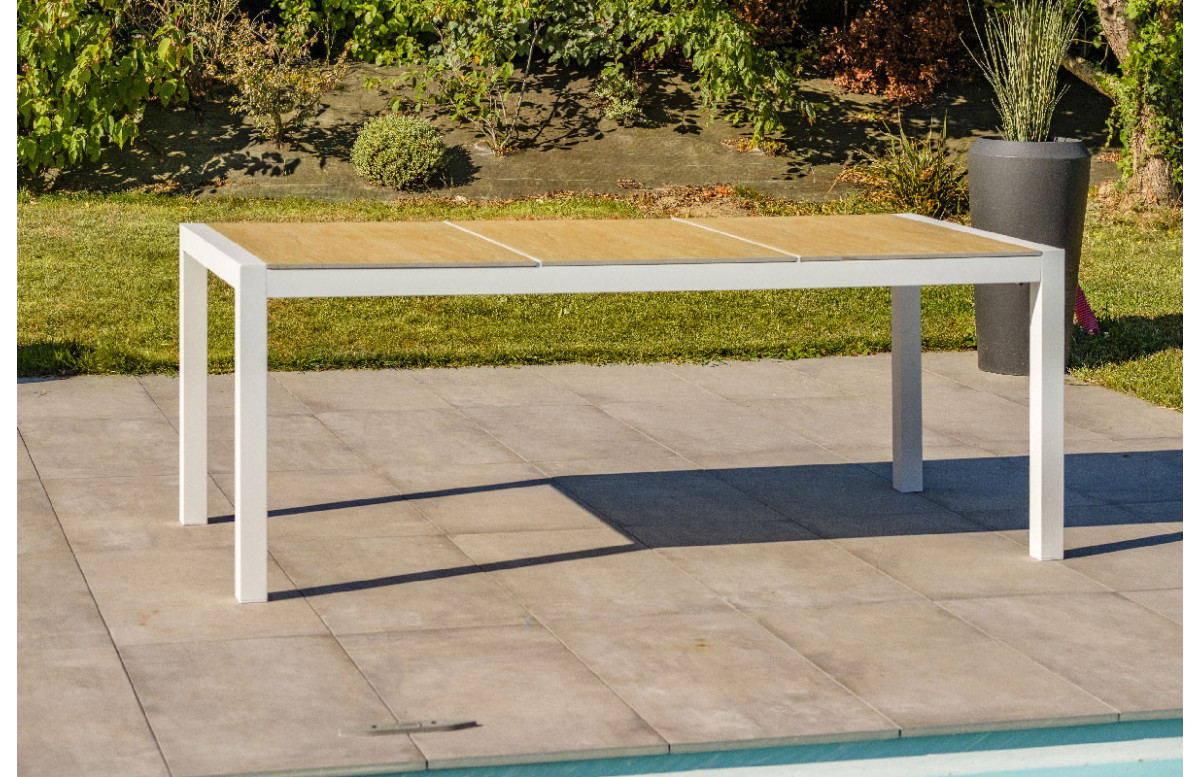Table de jardin 8 personnes en aluminium/céramique DCB Garden HELSINKI Table de jardin 8 personnes en aluminium/céramique DCB Garden HELSINKI