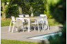 Ensemble table et chaises de jardin en aluminium 6 personnes DCB Garden blanc HELSINKI