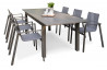 Ensemble table et chaises de jardin en aluminium DCB Garden 12 personnes sable