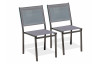 Chaise de salon de jardin empilables en aluminium et textilène DCB Garden TOLEDE – anthracite