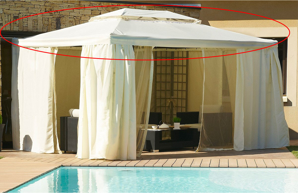 Toile de toit pour tonnelle 4x3 m Toile de toit pour tonnelle 4x3 m