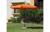 Parasol de jardin haut de gamme 3m droit à manivelle ORANGE Hevea