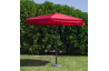 Parasol de jardin haut de gamme 3m droit à manivelle ROUGE Hevea