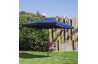 Parasol de jardin haut de gamme 3m droit à manivelle BLEU Hevea