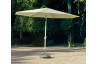 Parasol de jardin 3m50 droit inclinable à manivelle BLANC Hevea