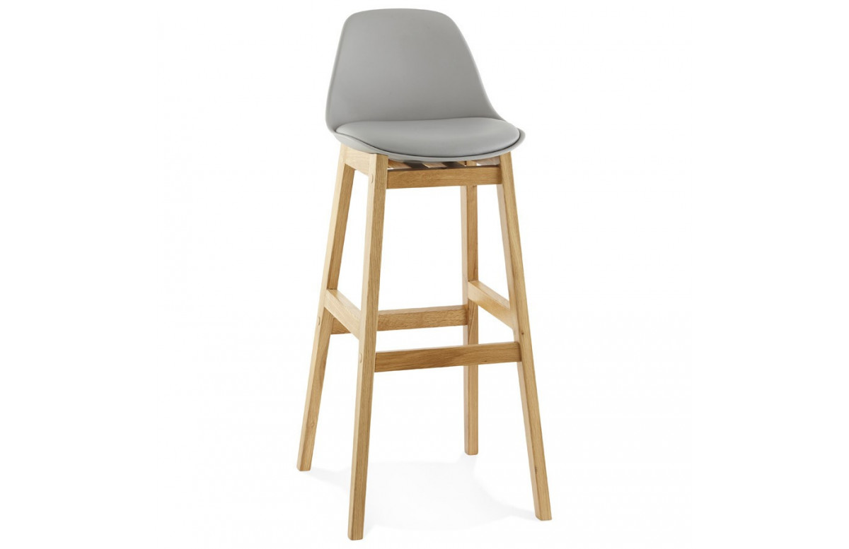 Tabouret de bar gris en plastique - Elody