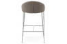 Tabouret de bar en tissu gris - Talon