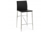 Tabouret de bar design noir en simili cuir - Dolby