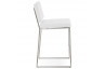 Tabouret de bar blanc revêtu de simili cuir - Dod