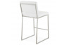 Tabouret de bar blanc revêtu de simili cuir - Dod