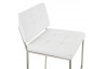 Tabouret de bar blanc revêtu de simili cuir - Dod