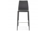 Tabouret de bar gris en simili cuir - Bovary