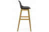 Tabouret de bar en polymère avec repose pieds - Elody