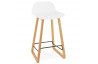 Tabouret de bar en plastique pieds en bois - Astoria