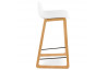 Tabouret de bar en plastique pieds en bois - Astoria