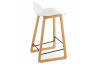 Tabouret de bar en plastique pieds en bois - Astoria