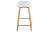 Tabouret de bar en plastique pieds en bois - Astoria