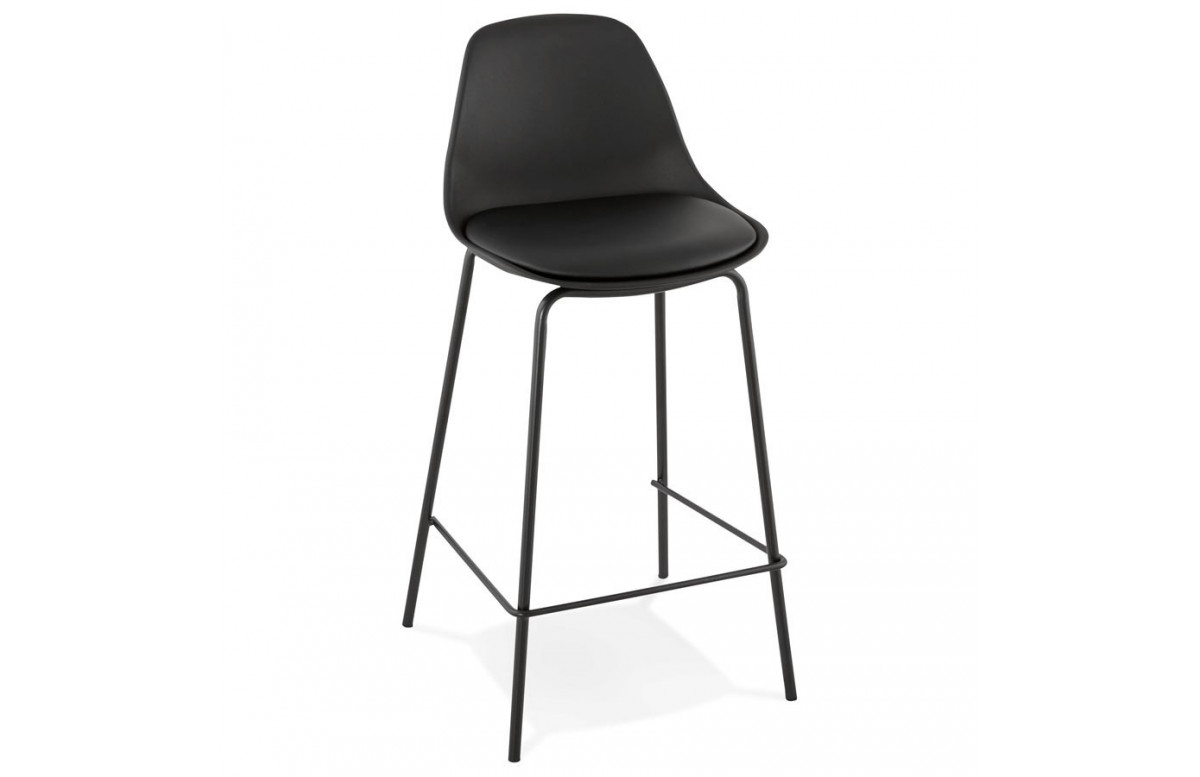 Tabouret de bar noir piétement fin - Escal Mini