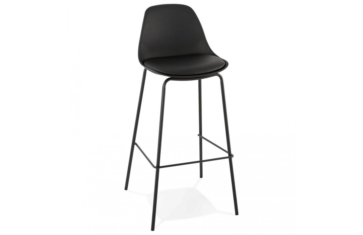 Tabouret de bar noir style industriel - Escal