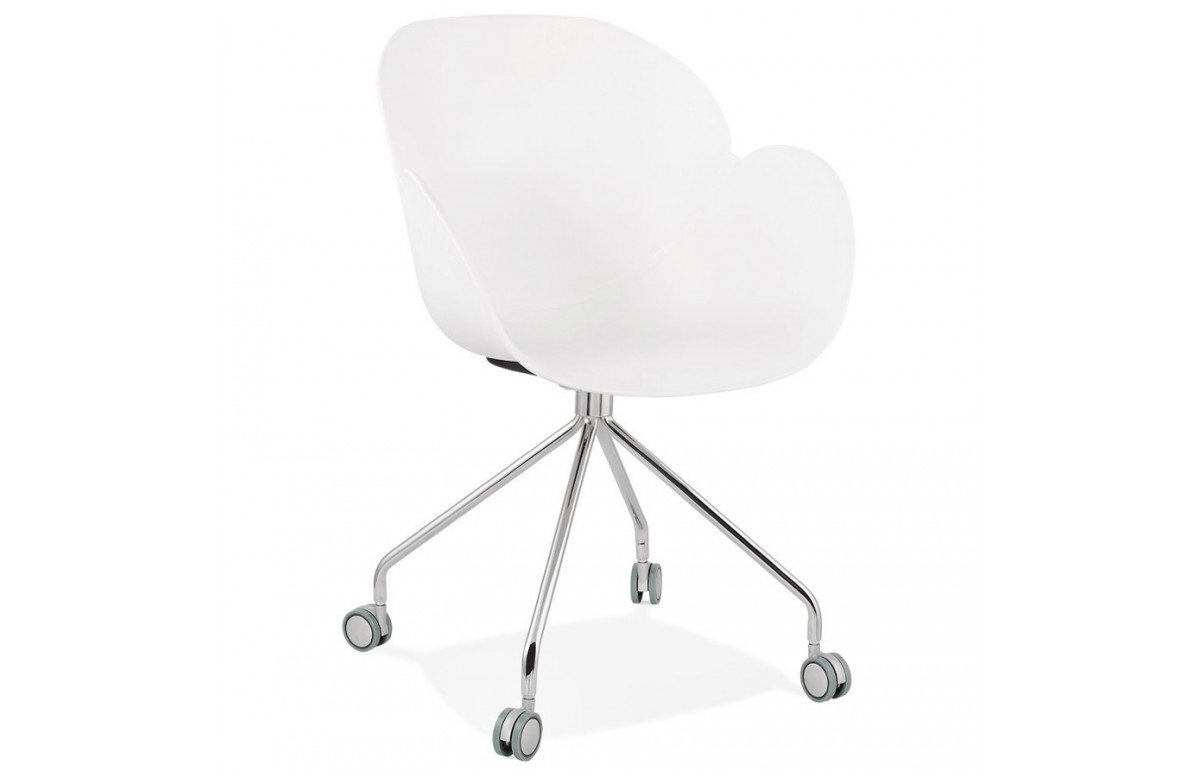 Fauteuil blanc rotation à 360° - Rulio