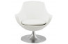 Fauteuil modulable habillé en simili cuir blanc - Raoul