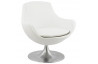 Fauteuil modulable habillé en simili cuir blanc - Raoul