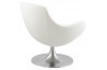 Fauteuil modulable habillé en simili cuir blanc - Raoul