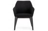 Fauteuil en tissu noir au forme rectiligne - Takion