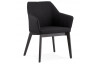 Fauteuil en tissu noir au forme rectiligne - Takion